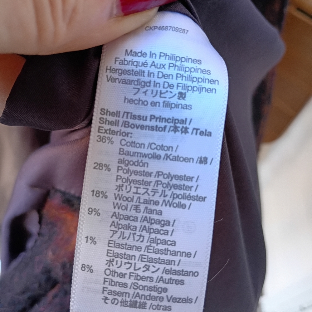 MADEWELL SZ S OVERSIZED SOICED RUM WINDOWPANE LONG COAT NWOT RTL $199 - Picture 11 of 11